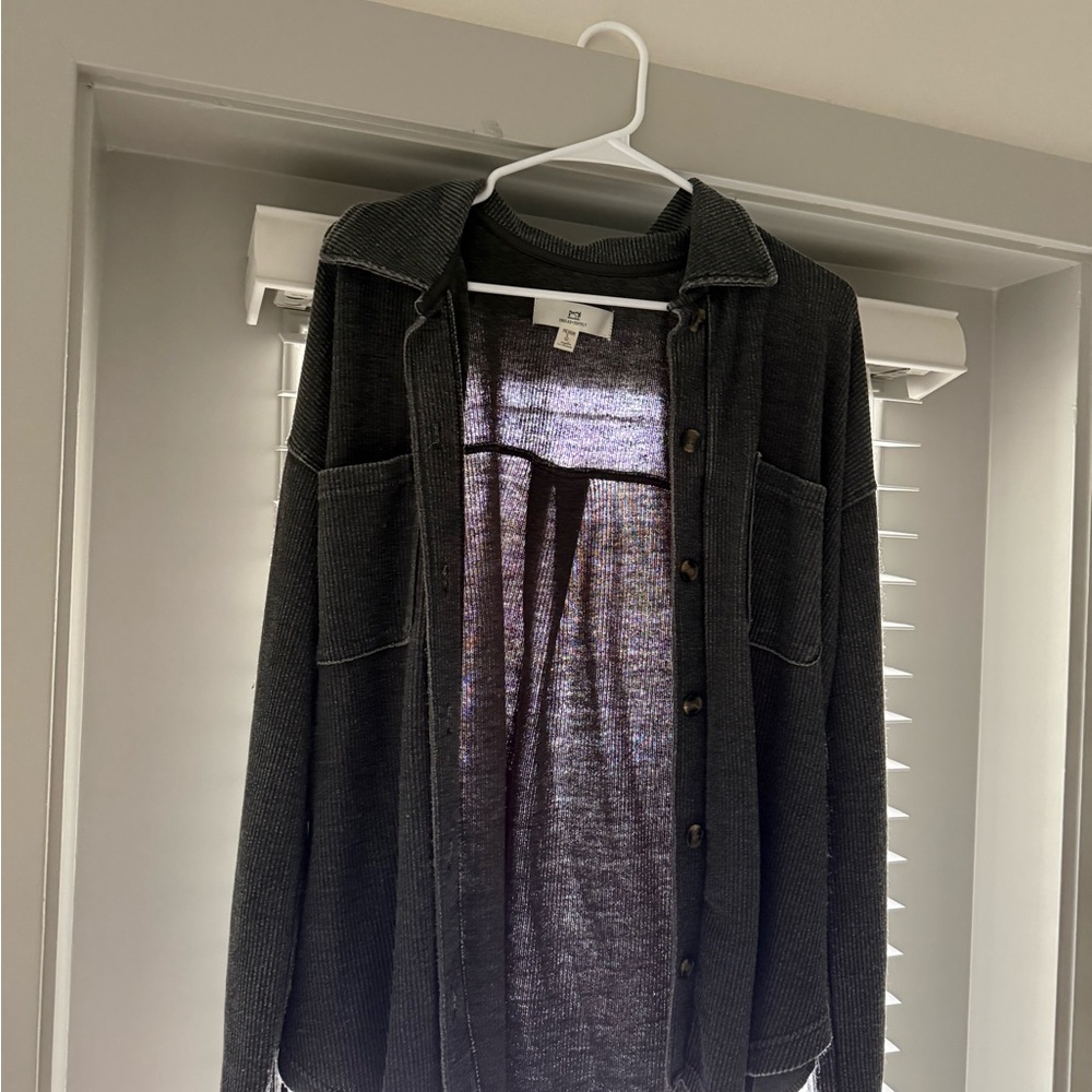 Thread & Supply Dark Gray Button Down Shirt